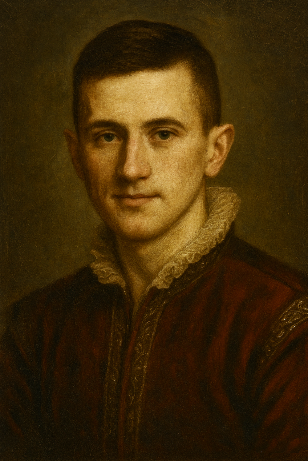 Medieval-style portrait of Arek Krakowiak