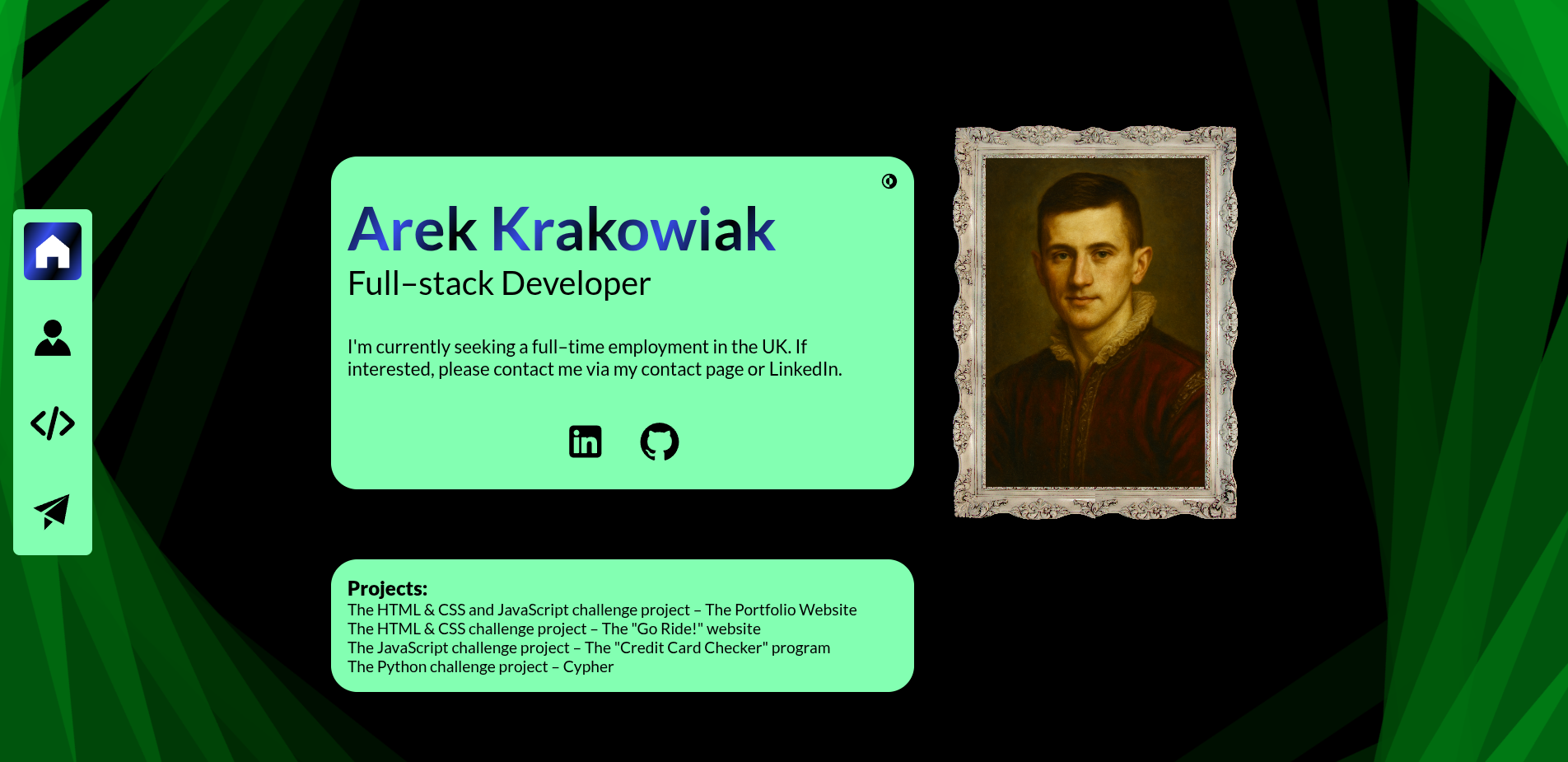 Arek Krakowiak Portfolio Website
